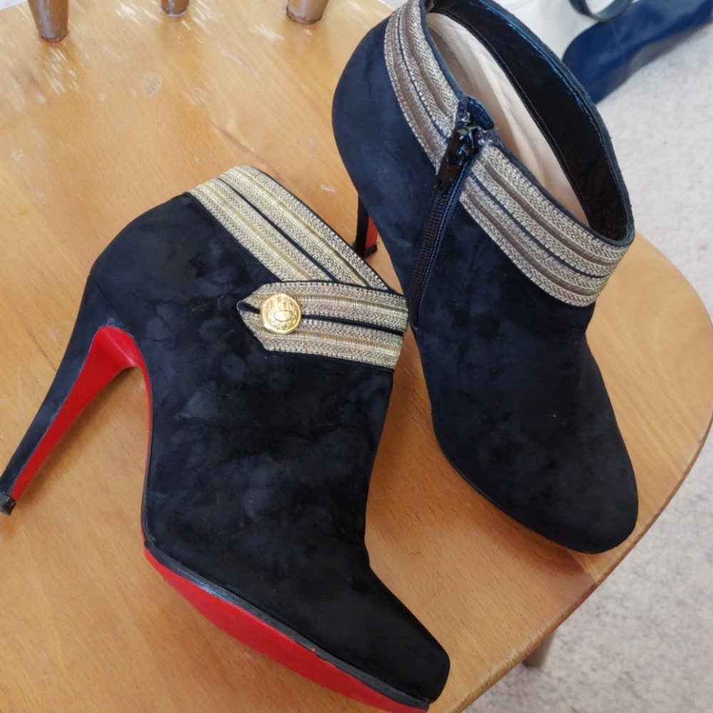 Christian Louboutin Black suede Marychal booties